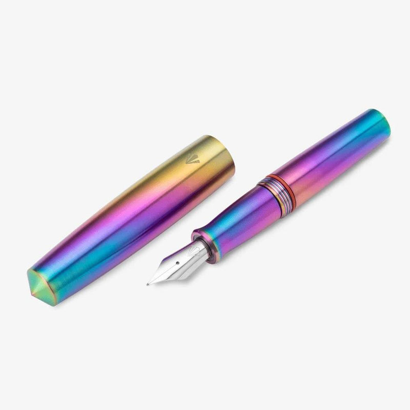 Gravitas Fountain Pen - Pocket - Grade 5 Titanium Rainbow Skittle PVD - Limited Edition (2025)