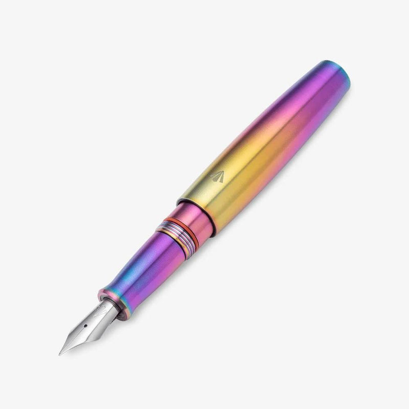Gravitas Fountain Pen - Pocket - Grade 5 Titanium Rainbow Skittle PVD - Limited Edition (2025)