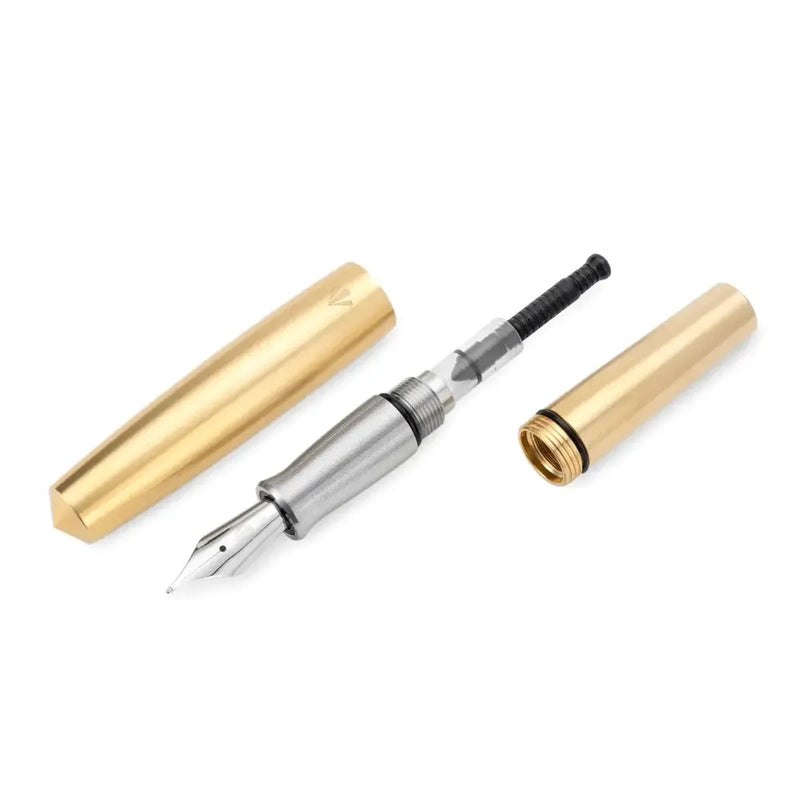 Gravitas Fountain Pen - Pocket - Raw Brass