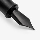 Gravitas Vac 2.0 Aluminum Black Fountain Pen - Pen Nib | EndlessPens