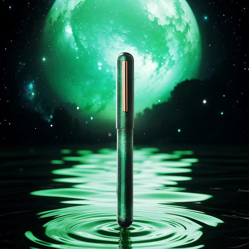 IKKAKU Fountain Pen - Moon Trilogy - Green Moon - Limited Edition (2025)