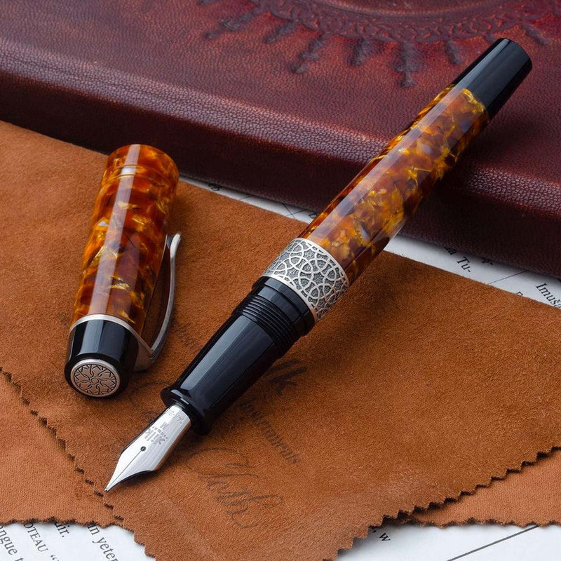 Kilk × @micahfinds Celestial Amber Aura Fountain Pen