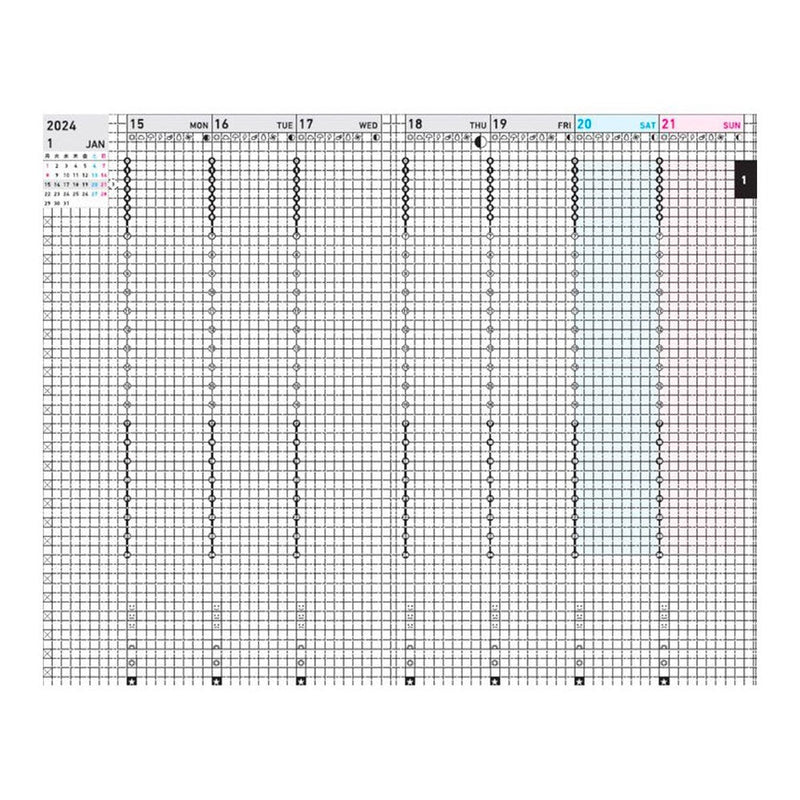 Kokuyo Jibun-Techo Biz Mini B6 Black - Bundle 11 - 2024 Table Of Dates