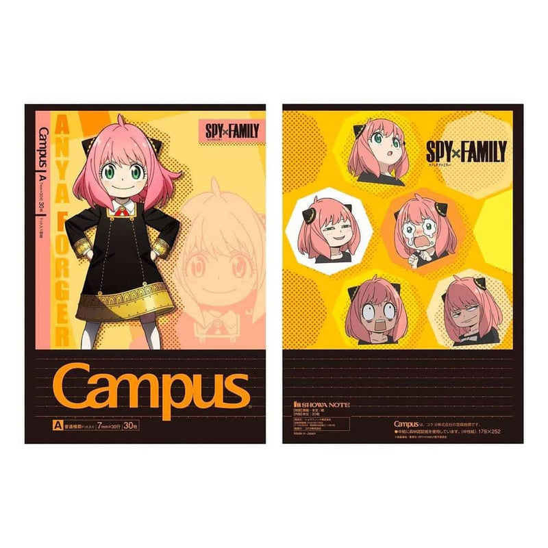 Kokuyo Campus Spy Family 5 Designs Notebook (5-Pack) - Orange