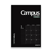 Kokuyo Campus Diary Monthly Grid A5 Notebook (2027) - Black | EndlessPens