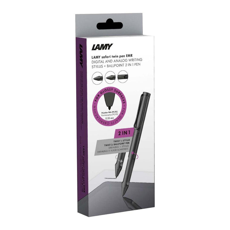 LAMY Digital Writing - Safari Twin Pen EMR - All Black - Box