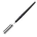 LAM Joy Calligraphy Fountain Pen - Black Aluminum - Open