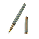 Laban Antique II Fountain Pen (2024 Colors) - Grey Pen Leaning Right On White Background | EndlessPens