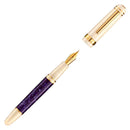 Laban Wisteria Fountain Pen - Cap and Nib