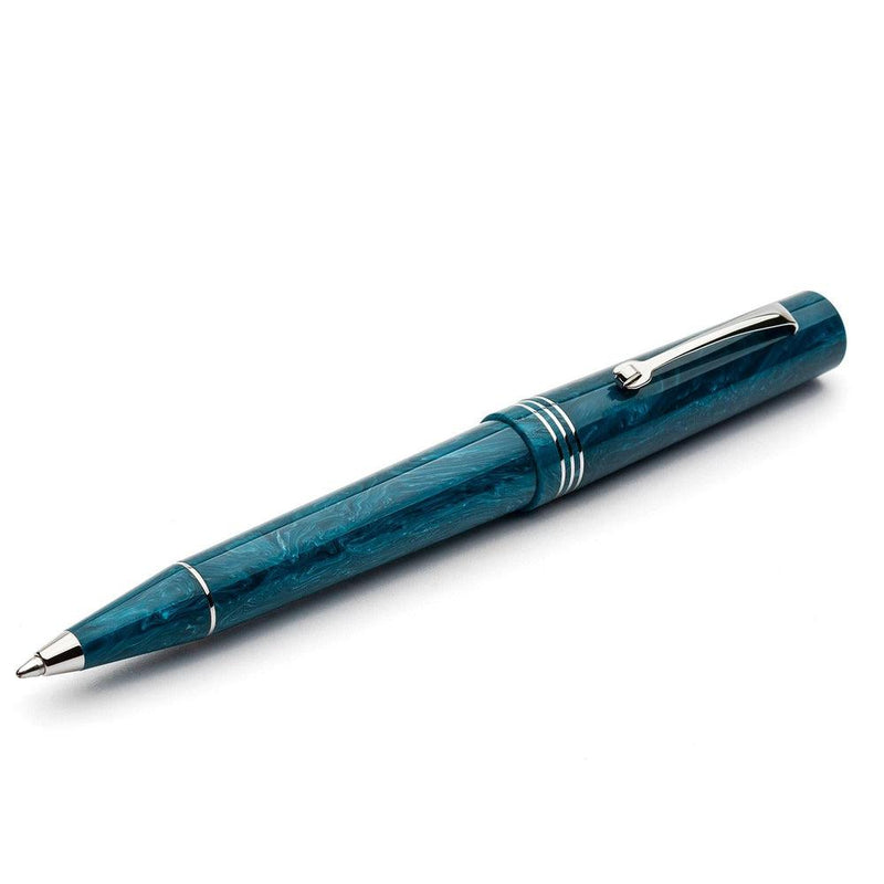 Leonardo Momento Zero Ballpoint Pen - Silver / Blue Positano