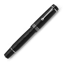 Leonardo AUDACE Guillochè Black (6mm Nib) Fountain Pen - Silver