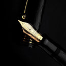 Leonardo AUDACE Guillochè Black (6mm Nib) Fountain Pen - Gold - Nib Material