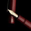 Leonardo AUDACE Guillochè Garnet Red (6mm Nib) Fountain Pen - Silver - Nib