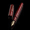 Leonardo AUDACE Guillochè Garnet Red (6mm Nib) Fountain Pen - Gold - Cap and Nib