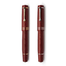 Leonardo AUDACE Guillochè Garnet Red (8mm Nib) Fountain Pen - Dual Fountain Pens