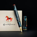 Leonardo Fountain Pen - Cavalluccio Rosso - Panta Rei - Numbered Edition (14K Gold)