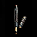 Leonardo Fountain Pen - Cavalluccio Rosso - Panta Rei - Numbered Edition (Stainless Steel)
