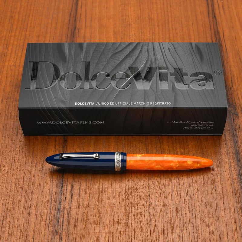 Leonardo Fountain Pen - DolceVita Furore - Blue Orange (Parthenope)