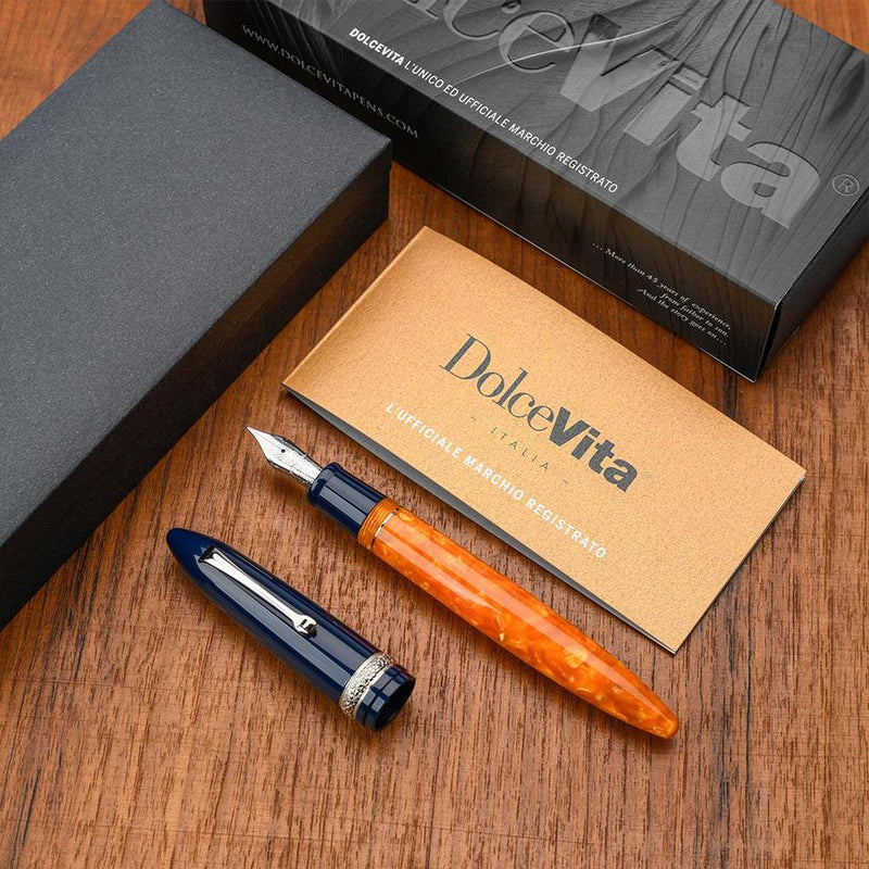 Leonardo Fountain Pen - DolceVita Furore - Blue Orange (Parthenope)