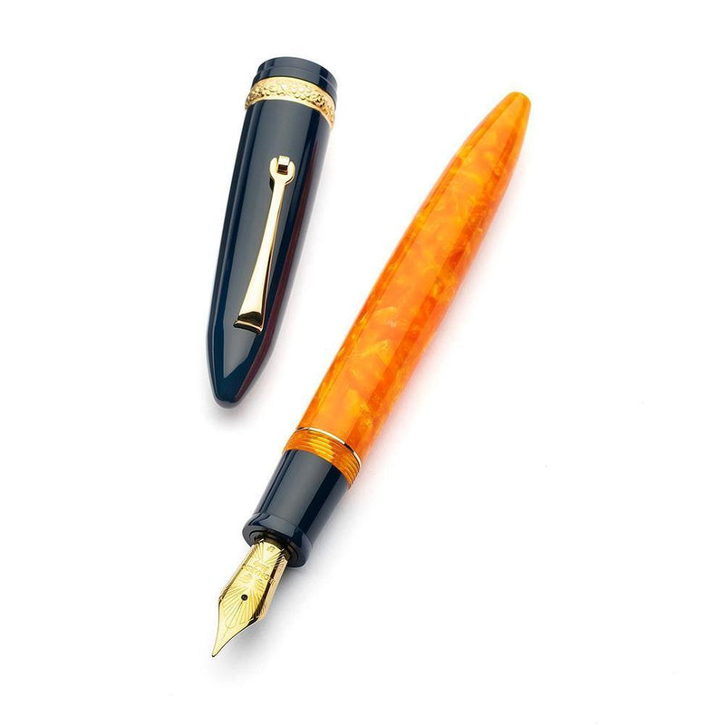 Leonardo Fountain Pen - DolceVita Furore - Blue Orange (Parthenope)