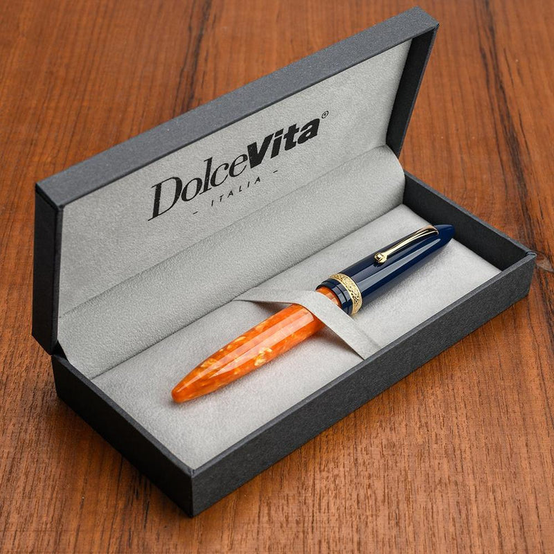 Leonardo Fountain Pen - DolceVita Furore - Blue Orange (Parthenope)