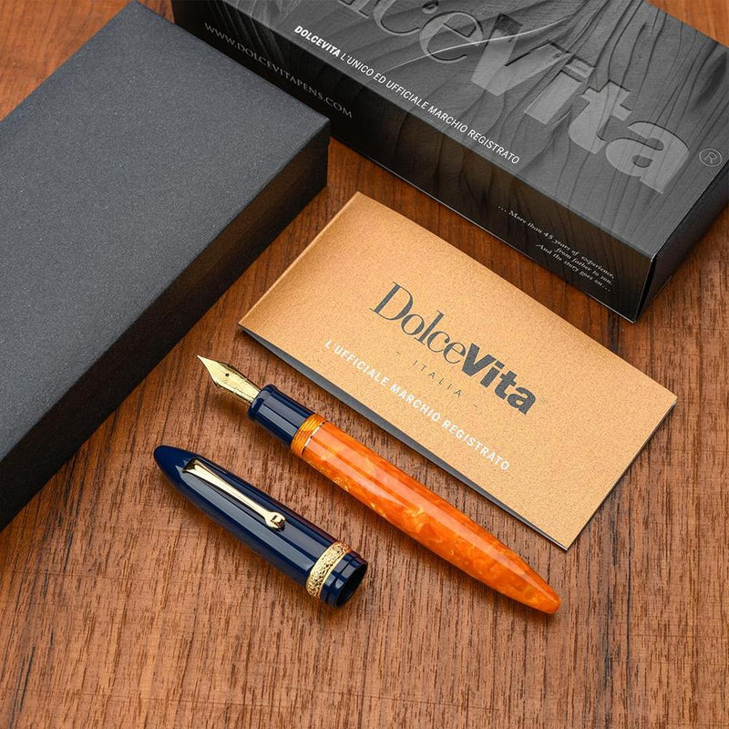 Leonardo Fountain Pen - DolceVita Furore - Blue Orange (Parthenope)