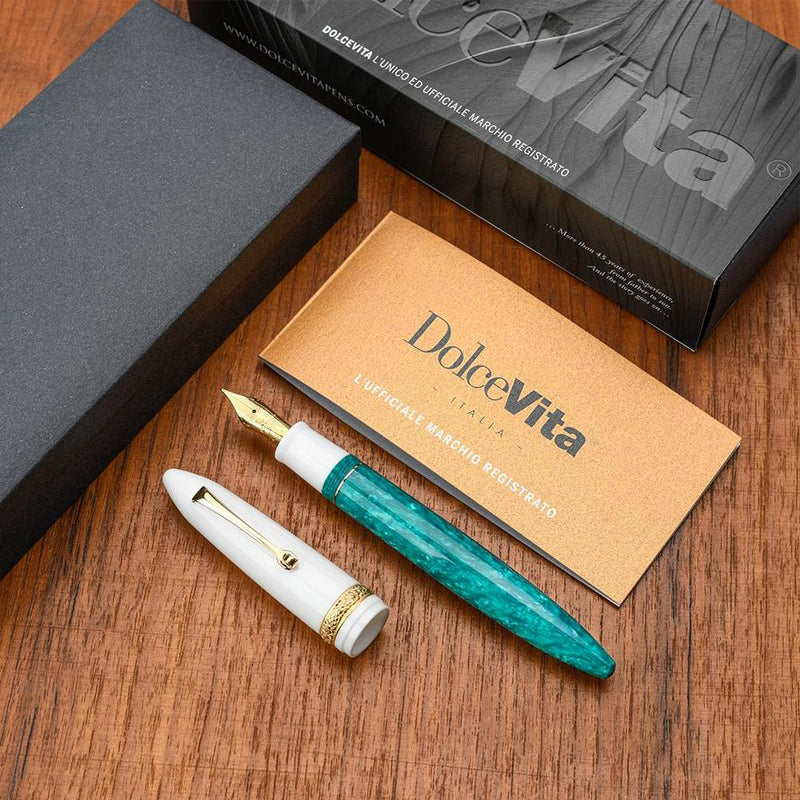 Leonardo Fountain Pen - DolceVita Furore - White Emerald (Smeralda)