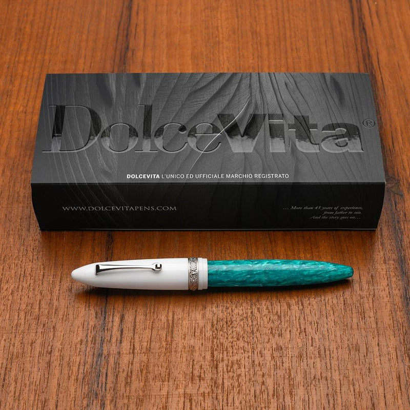 Leonardo Fountain Pen - DolceVita Furore - White Emerald (Smeralda)