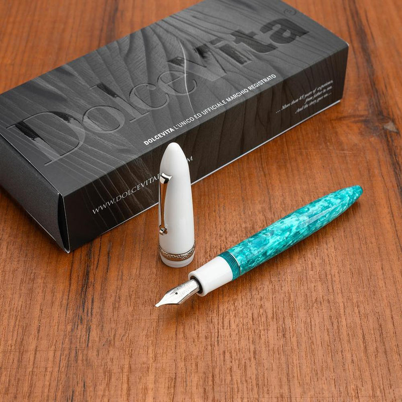 Leonardo Fountain Pen - DolceVita Furore - White Emerald (Smeralda)