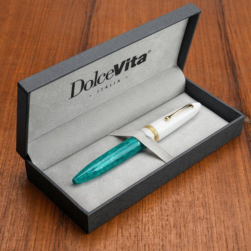 Leonardo Fountain Pen - DolceVita Furore - White Emerald (Smeralda)