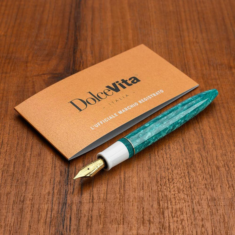 Leonardo Fountain Pen - DolceVita Furore - White Emerald (Smeralda)