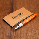 Leonardo Fountain Pen - DolceVita Furore - White Orange (Terra degli Aranci)