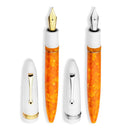 Leonardo Fountain Pen - DolceVita Furore - White Orange (Terra degli Aranci)
