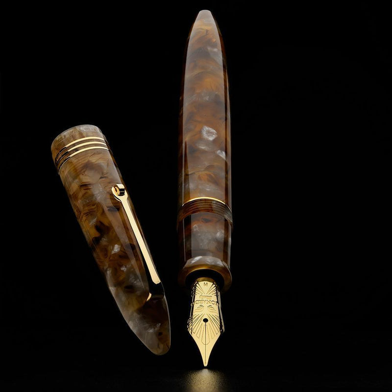 Leonardo Fountain Pen - Furore Redesigned - Acqua Ambrata (14K Gold)