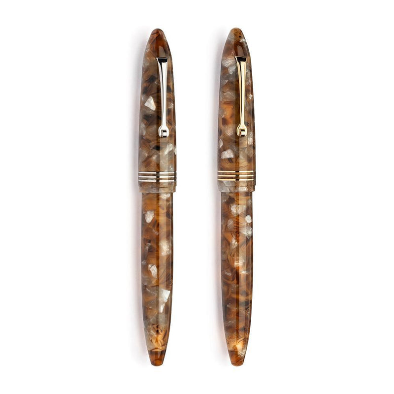Leonardo Fountain Pen - Furore Redesigned - Acqua Ambrata (Stainless Steel)