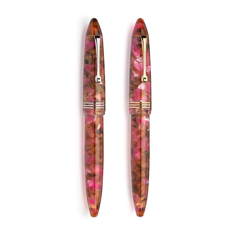 Leonardo Fountain Pen - Furore Redesigned - Lampone Selvatico (Stainless Steel)