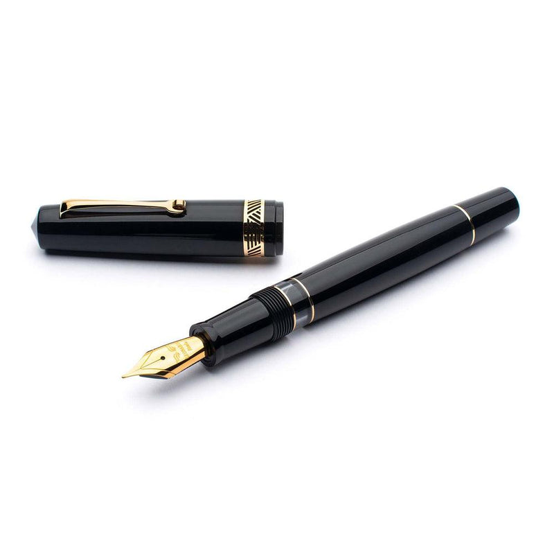 Leonardo Fountain Pen - Momento Magico (14K Gold) - Black Glossy - New Edition (2022)
