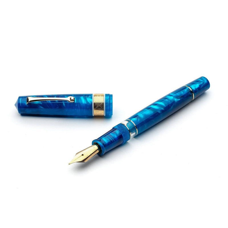 Leonardo Momento Magico Pithecusa Fountain Pen (14K Gold) - Cap and Nib