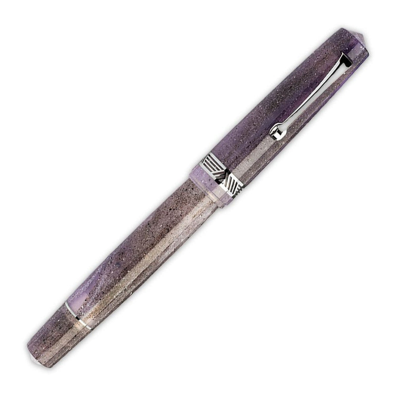 Leonardo Fountain Pen - Momento Magico (Stainless Steel) - Amethyst