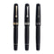 Leonardo Fountain Pen - Momento Magico (Stainless Steel) - Black Glossy - New Edition (2022)