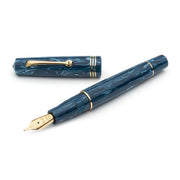 Leonardo Fountain Pen - Momento Zero (14K Gold) - Blue Positano