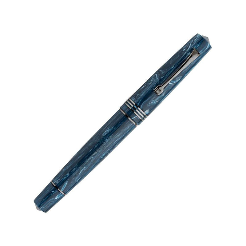 Leonardo Fountain Pen - Momento Zero (14K Gold) - Blue Positano
