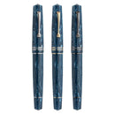 Leonardo Fountain Pen - Momento Zero (14K Gold) - Blue Positano