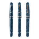 Leonardo Fountain Pen - Momento Zero (14K Gold) - Blue Positano