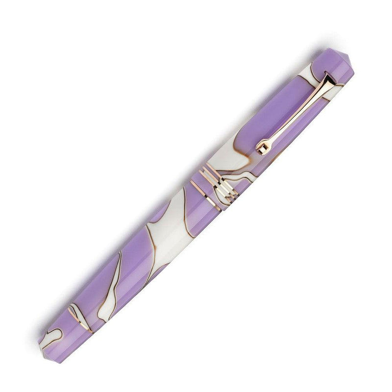 Leonardo Momento Zero Nuvola Lilac Fountain Pen (14K Gold) - Pen With Cap Cover | EndlessPens