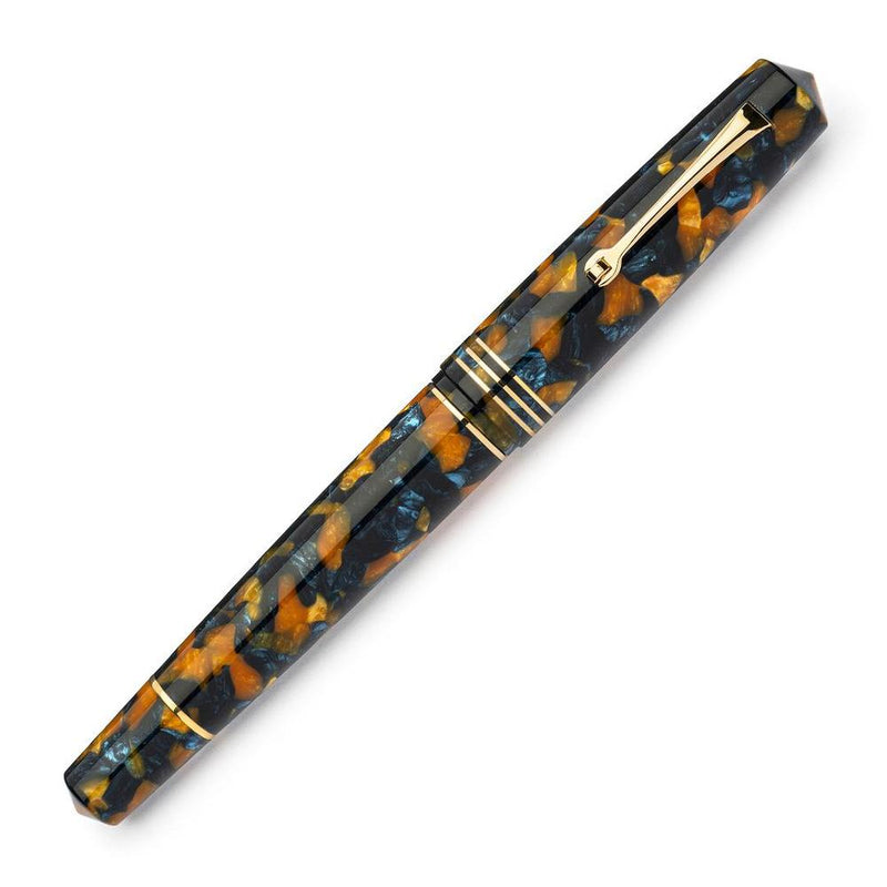 Leonardo Fountain Pen - Momento Zero Grande 2.0 - Crepuscolo Marino (14K Gold)