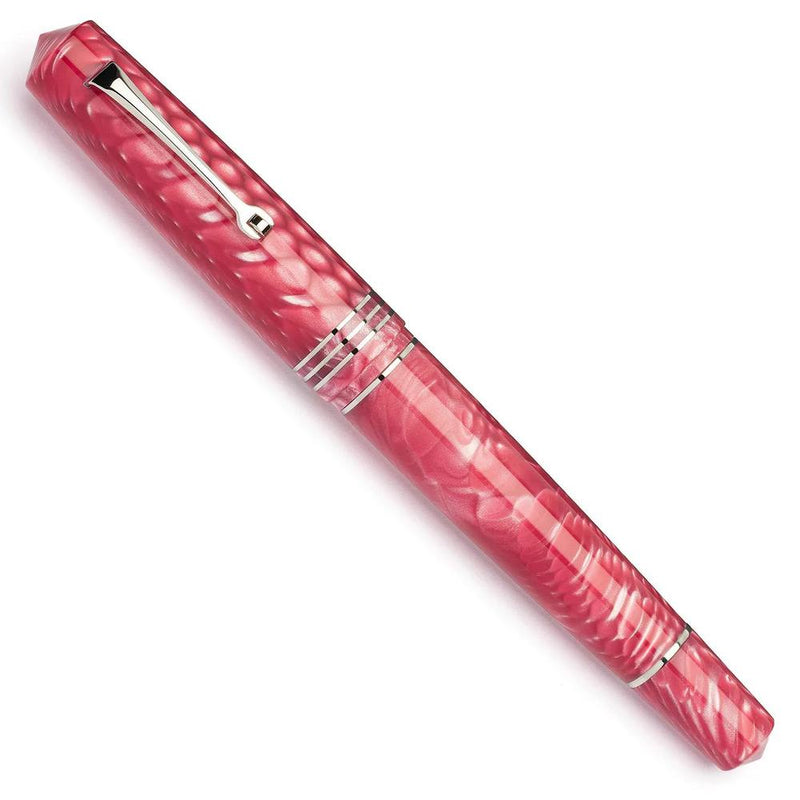 Leonardo Fountain Pen - Momento Zero Grande 2.0 - Dragon Skin Pink (8mm, Stainless Steel) - Special Edition (2025)