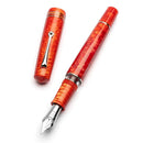 Leonardo Fountain Pen - Momento Zero Grande 2.0 - Dragon Skin Red (8mm, Stainless Steel) - Special Edition (2025)