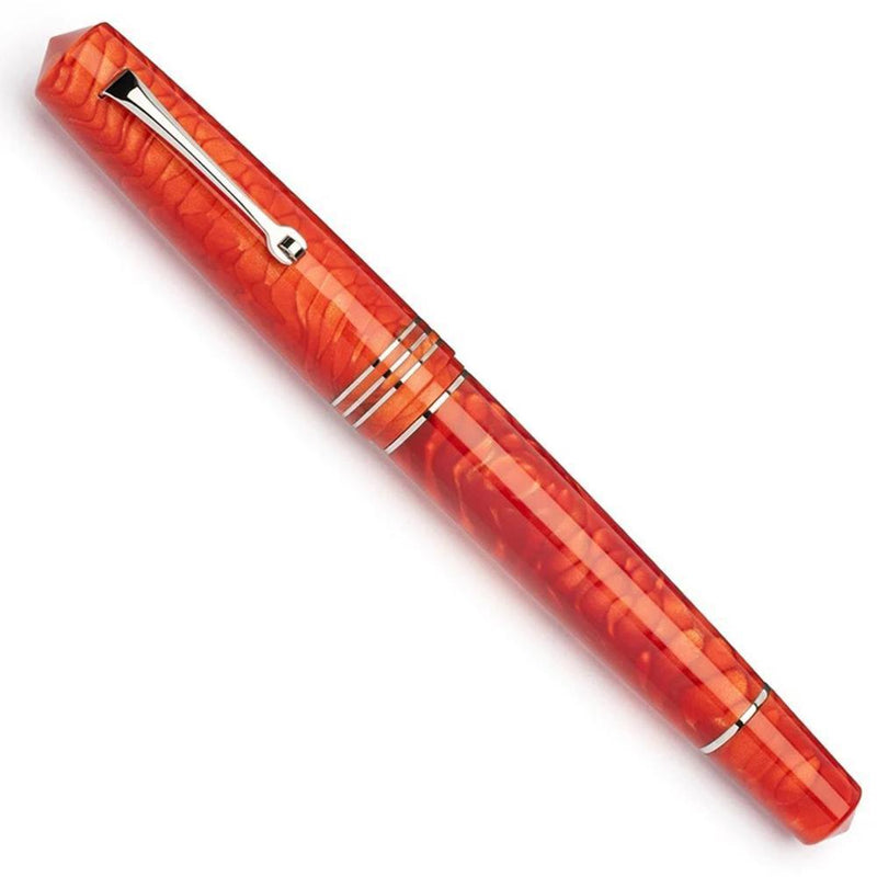 Leonardo Fountain Pen - Momento Zero Grande 2.0 - Dragon Skin Red (8mm, Stainless Steel) - Special Edition (2025)