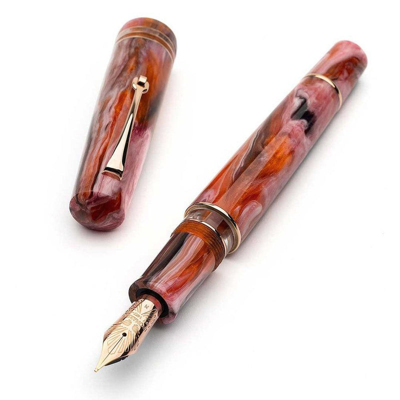 Leonardo Momento Zero Grande 2.0 Galattica Stainless Steel Fountain Pen - Nana Rose